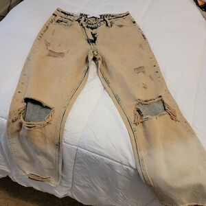 Vervet by Flying Monkey Kassie Ombre Mom jeans Size 25 Ripped Destroyed Frayed